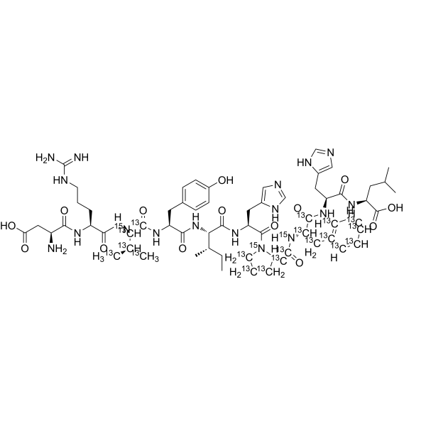 Angiotensin I-13C19,15N3 (human, mouse, rat) 2226467-14-5